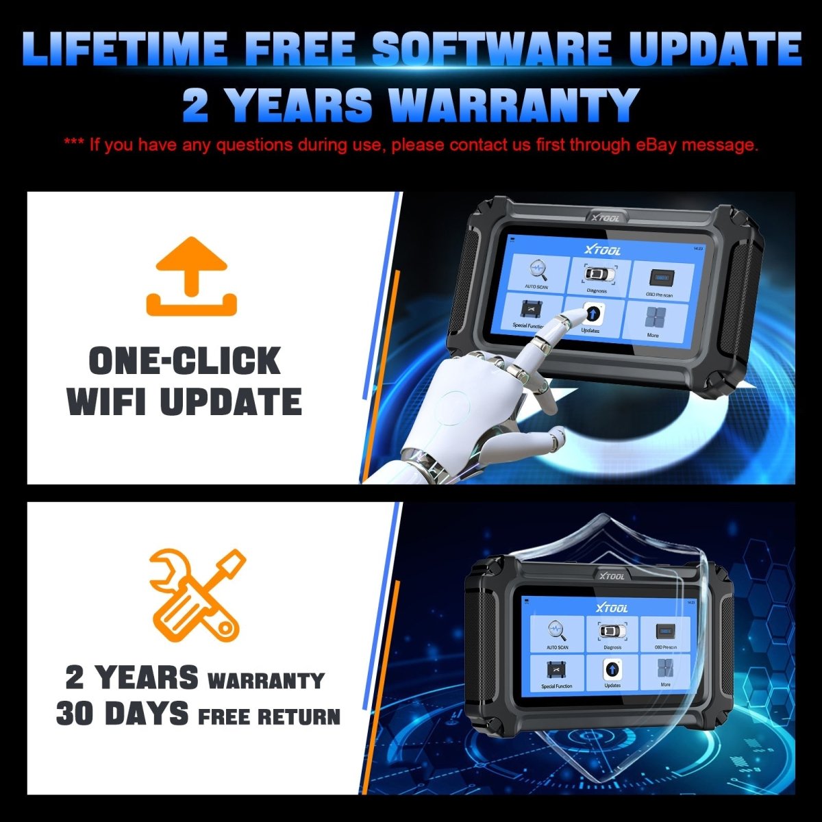 Xtool D5 lifetime free software update and 2 years warranty