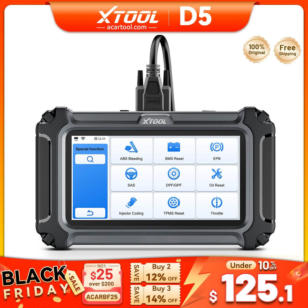 XTOOL D5 OBD2 Scanner Black Friday Sale