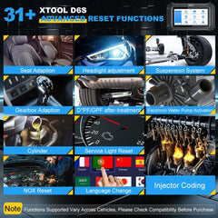 XTOOL D6S 31+ ADVANCED RESET FUNCTIONS