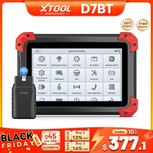 XTOOL D7BT OBD2 SCANNER BLACK FLASH SALE