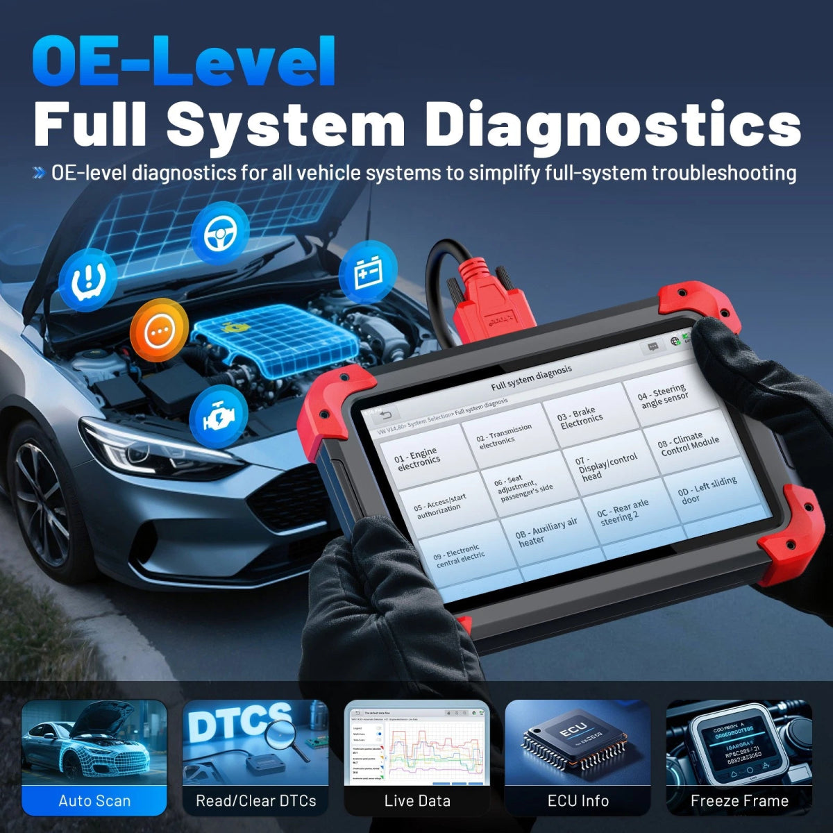 XTOOL D7X FULL SYSTEM OBD2 SCANNER
