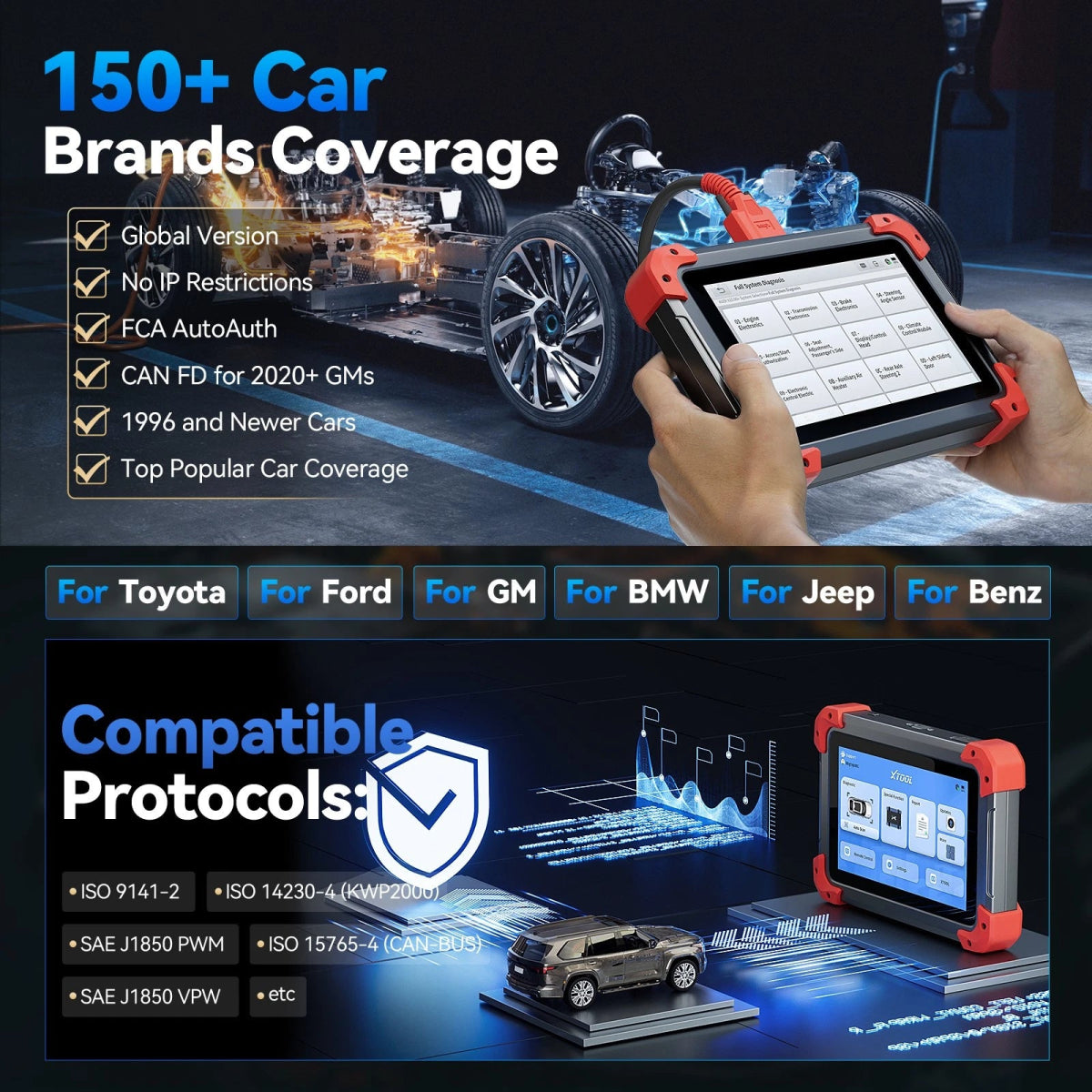 XTOOL D7X WIDE CAR COVERAGE