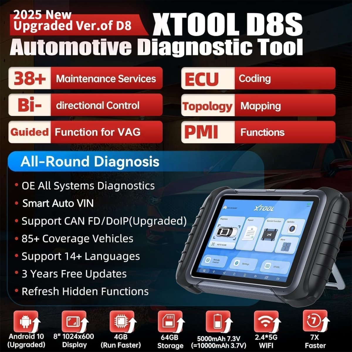 XTOOL D8S V2.0 (Certified Refurbished) | US Only.