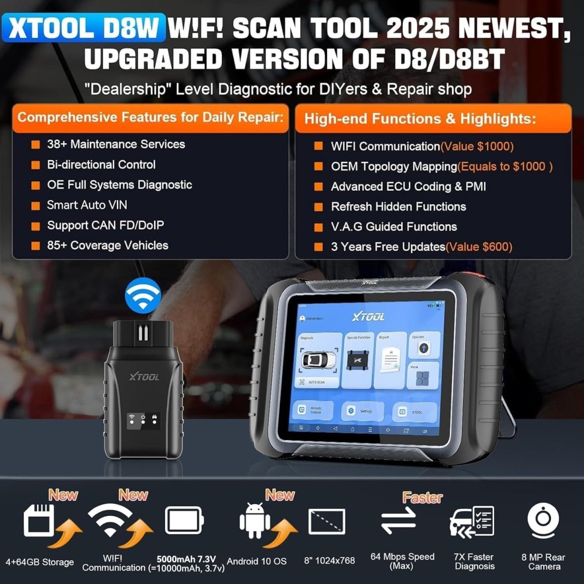XTOOL D8W V2.0 (Certified Refurbished) | US Only.