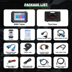 The XTOOL D9EV PACKAGE LIST