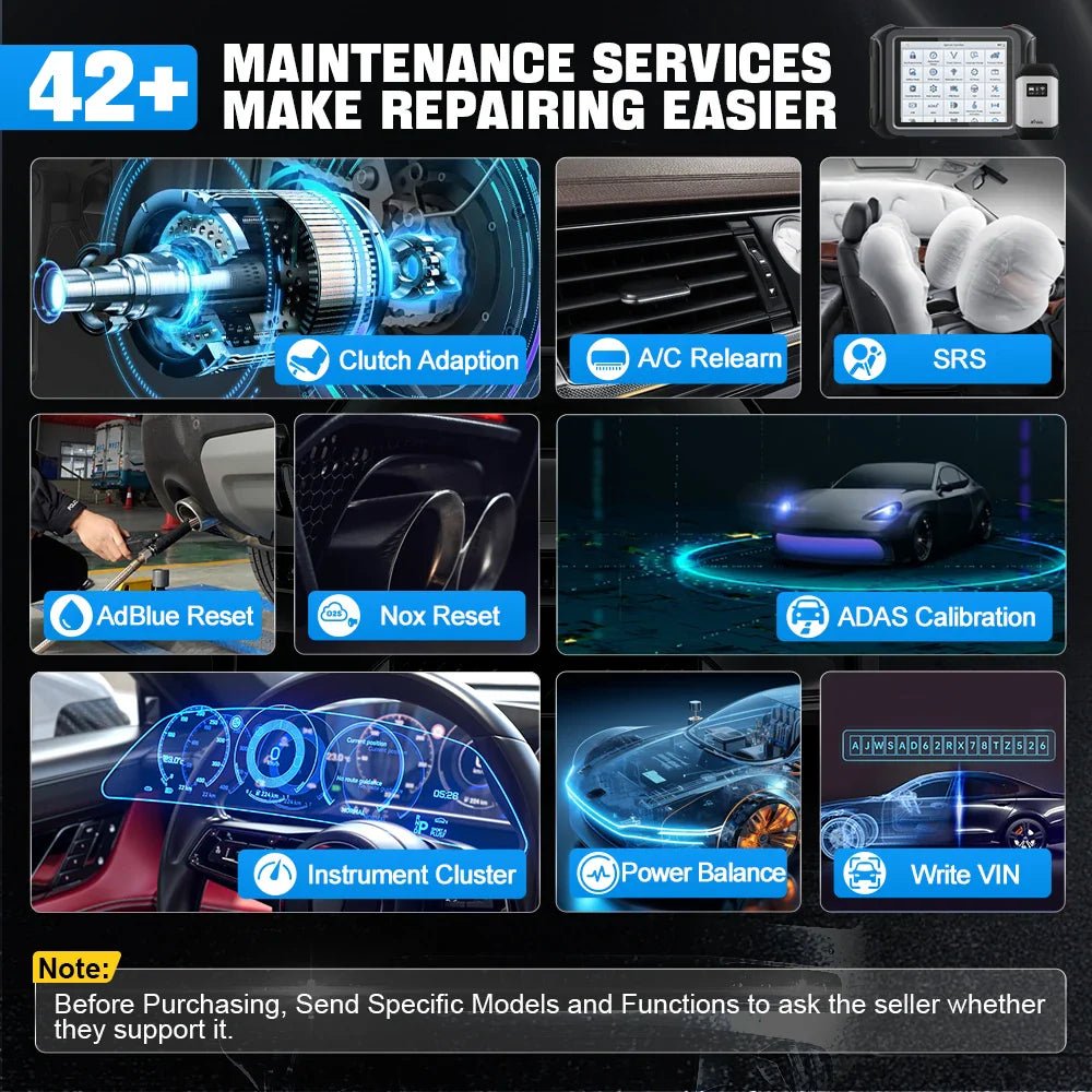 XTOOL D9S – 2025 Intelligent Diagnostic Tablet with ECU Coding, Topology Mapping & 42+ Service Functions - ACARTOOL