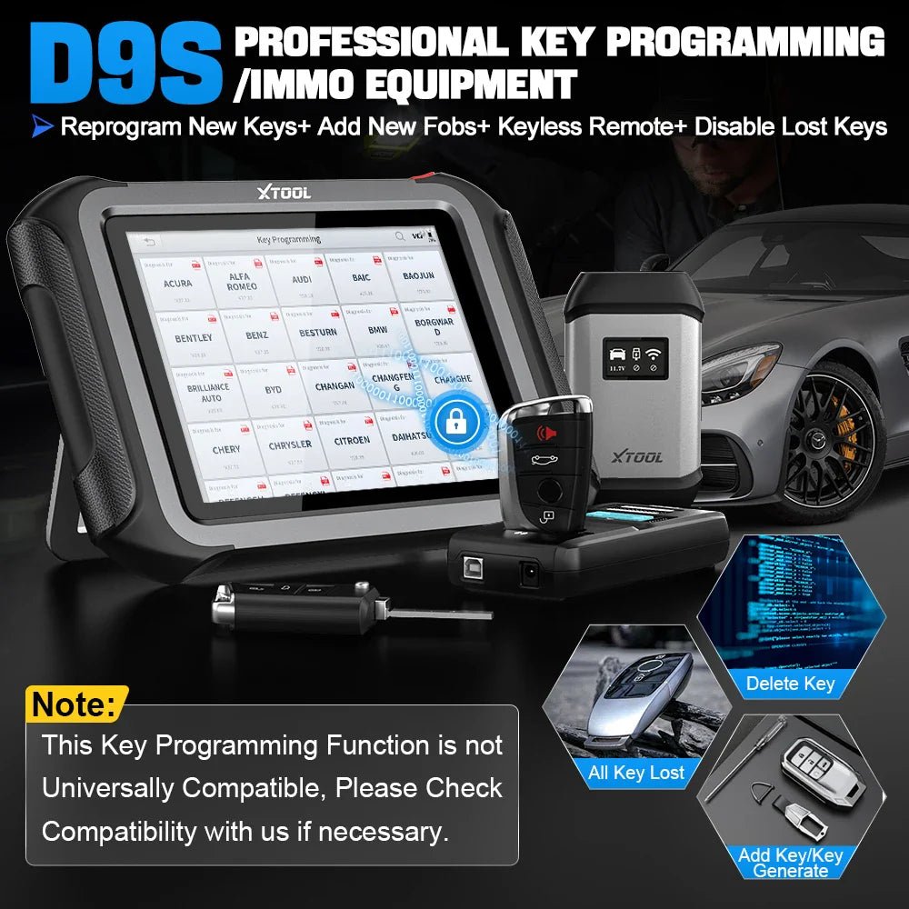 XTOOL D9S – 2025 Intelligent Diagnostic Tablet with ECU Coding, Topology Mapping & 42+ Service Functions - ACARTOOL