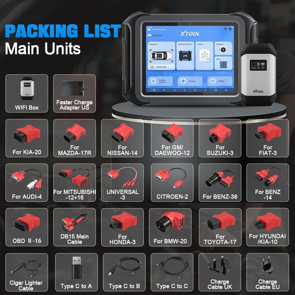 XTOOL D9S – 2025 Intelligent Diagnostic Tablet with ECU Coding, Topology Mapping & 42+ Service Functions - ACARTOOL