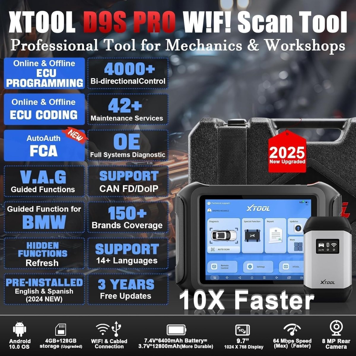 XTOOL D9S PRO V2.0 (Certified Refurbished) | US Only.