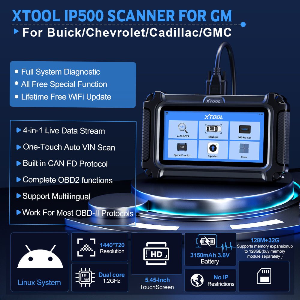 XTOOL IP500-BCC For For Buick/Chevrolet/Cadillac/GMC