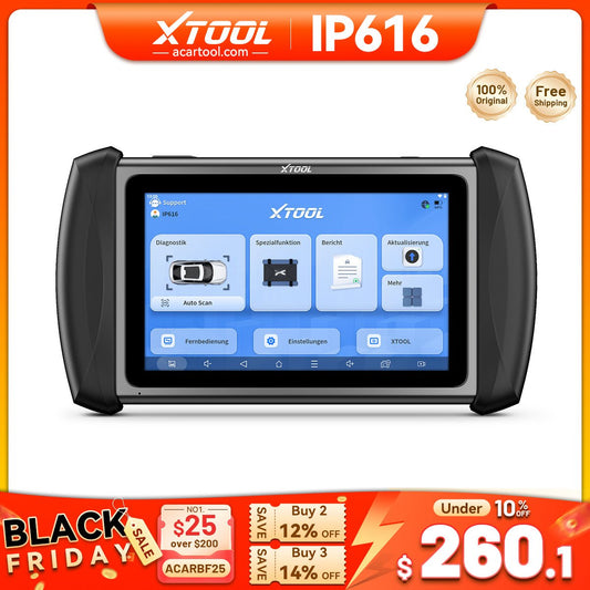 XTOOL IP616 V2.0 OBD2 Scanner with FCA AutoAuth, 34+ Reset Functions, Full - System Diagnostics, ECU Coding, CAN FD & DoIP, Lifetime Free Updates - Auto Diagnostic Tool