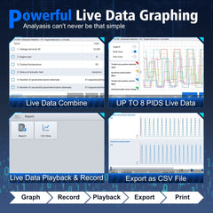XTOOL IP616 Auto Diagnostic Tool with powerful live data graph