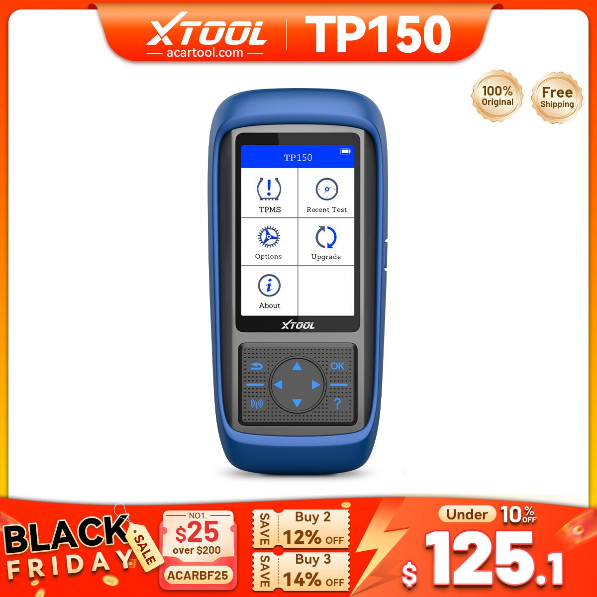 XTOOL TP150 TPMS Tool – Professional All - in - One Sensor Activation, Relearn & Programming for Technicians & DIYers - Tire pressure diagnostic