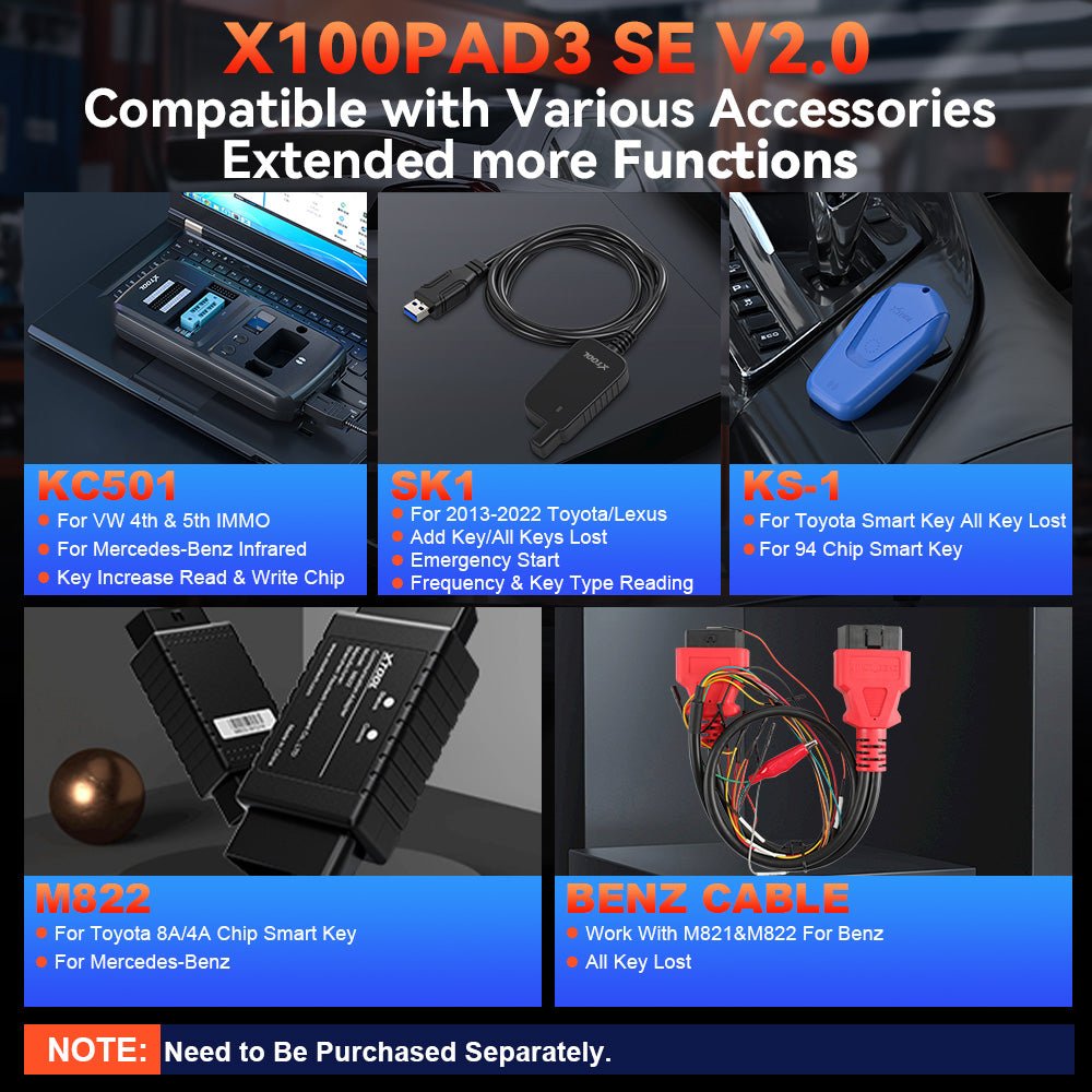 XTOOL X100PAD3 SE V2.0 | Professional Tool with Key Fob Programming & ECU Coding – 2 Years Free Updates - Key Programmer