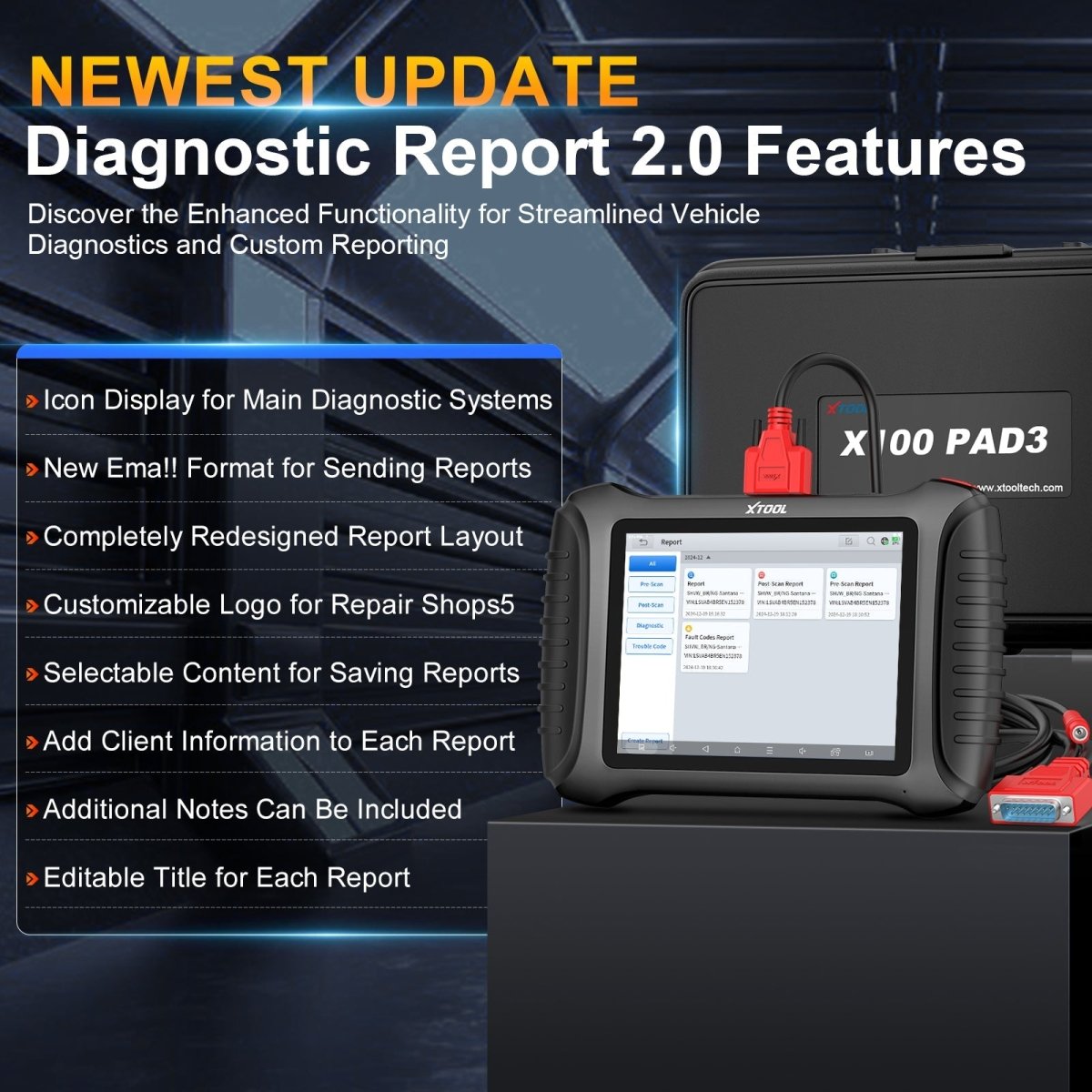 The Latest Update of X100 PAD3 V2.0: Features of Diagnostic Report 2.
