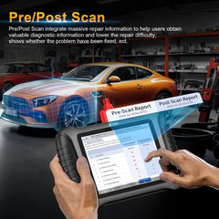 The X100 PAD3 V2.0's Pre/Post Scan incorporates vast repair data, aiding users in obtaining valuable diagnostic insights and easing repair complexity. It also shows the problem's status