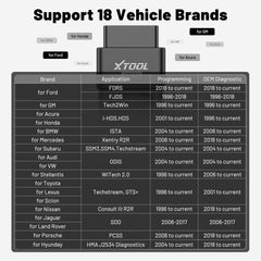 XTOOL XTS500 Support 18 Vehicle Brands