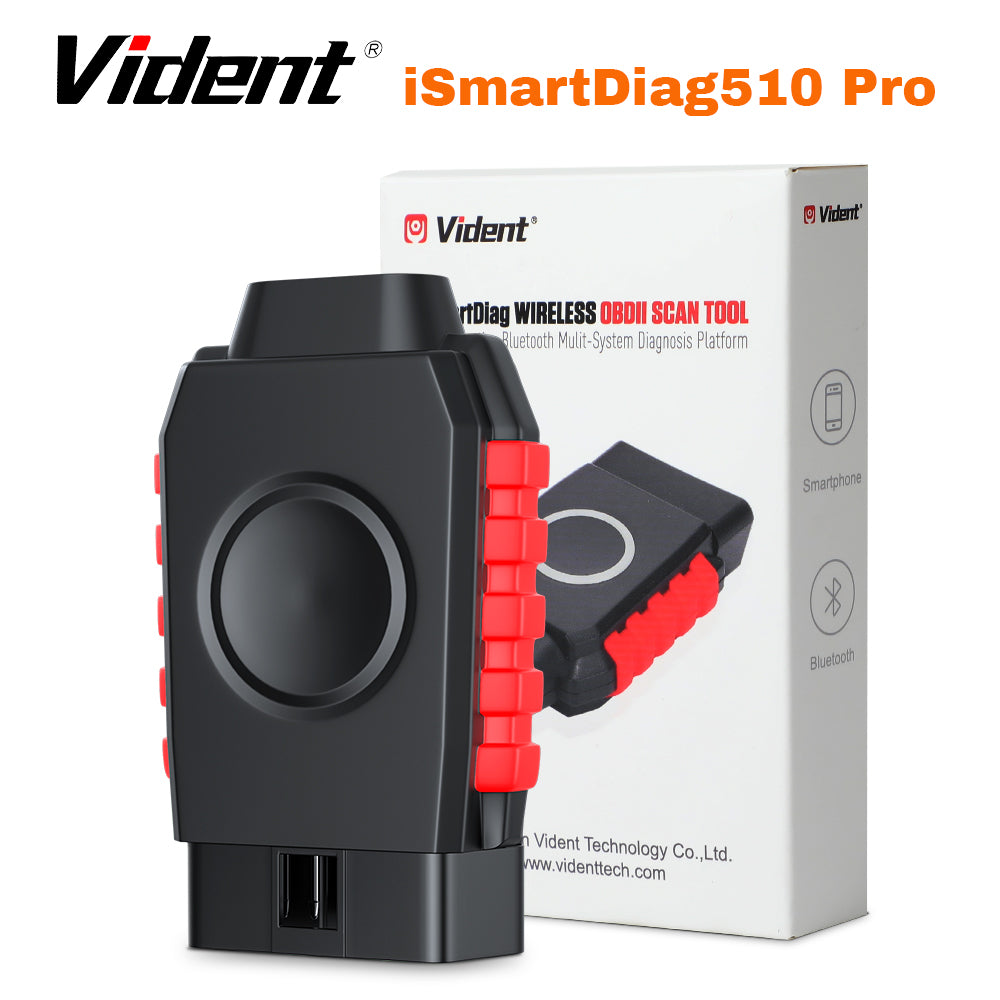 VIDENT iSmartDiag510Pro OBD2 Scanner – Full System Diagnostics, 28+ Resets, Bluetooth, CAN FD & DoIP, Lifetime Free Updates - ACARTOOL