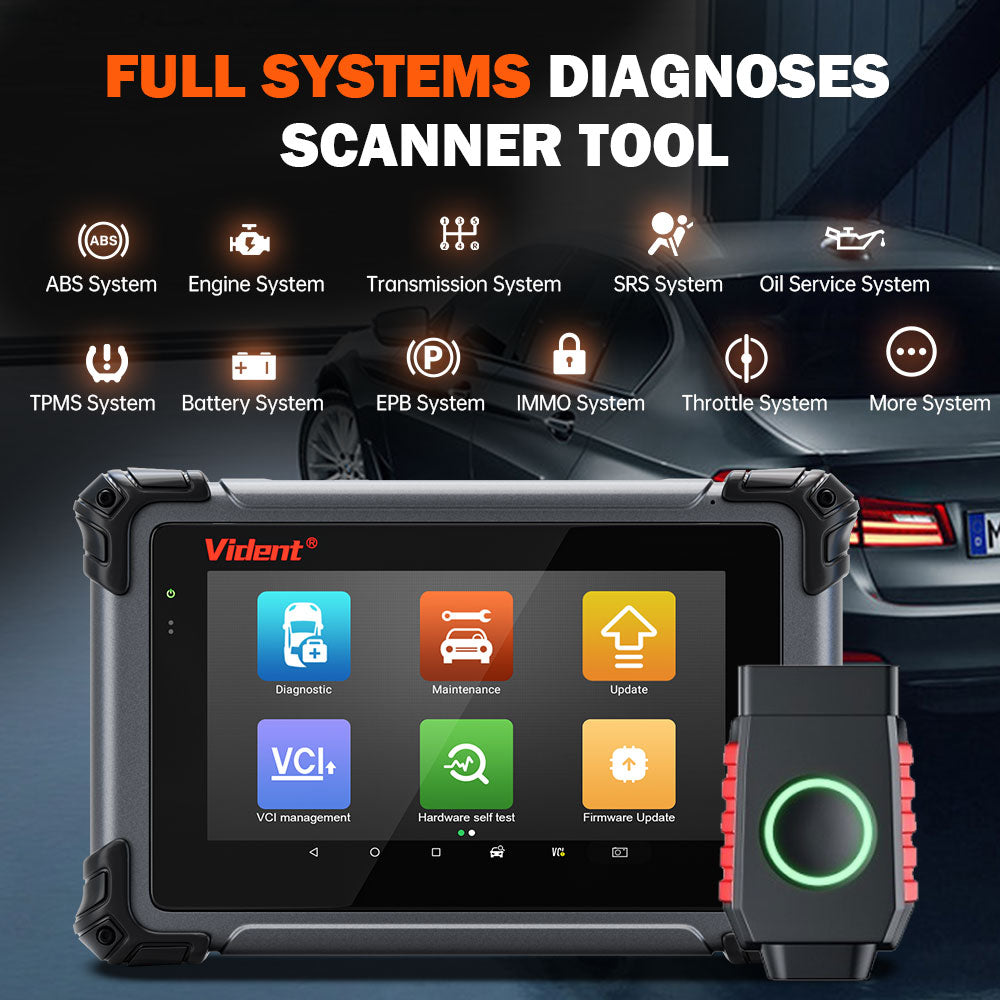 VIDENT iSmart800Pro BT Bluetooth OBD2 Scanner – 40+ Reset Functions, IMMO Key Programming, Bi-Directional Control, CAN FD & DoIP Support - ACARTOOL