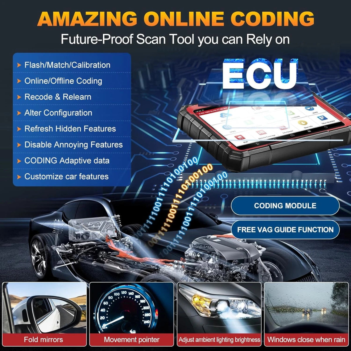 2025 LAUNCH X431 PRO Elite V+ OBD2 Scanner with ECU Coding, Bi-Directional Control & Key Programming.