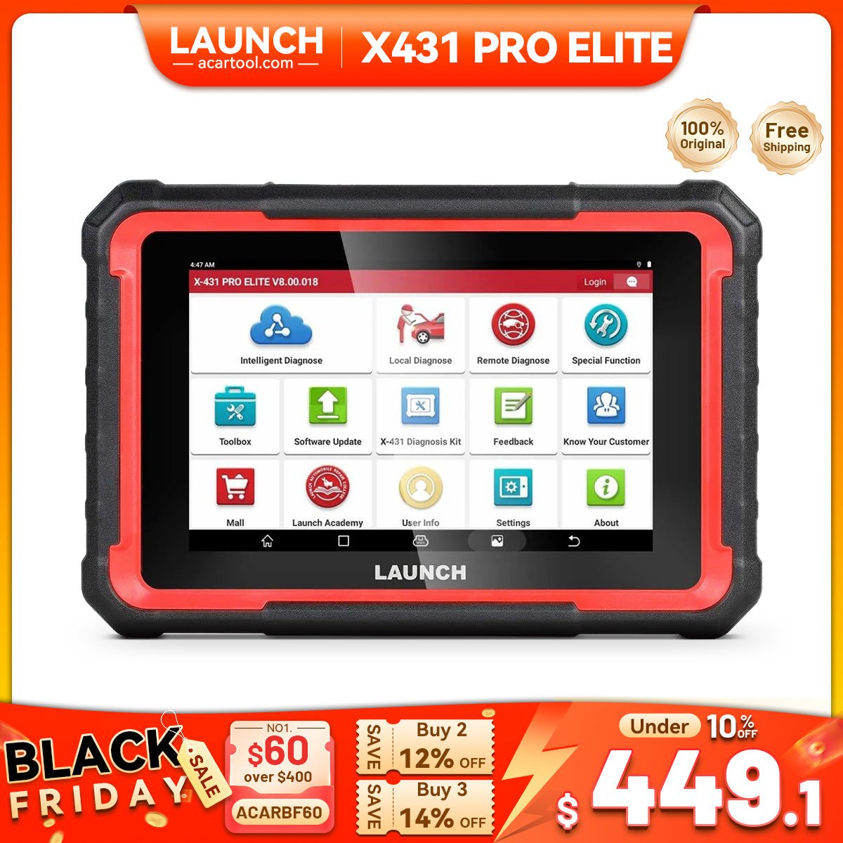 2025 LAUNCH X431 PRO Elite V+ OBD2 Scanner with ECU Coding, Bi - Directional Control & Key Programming - Car Scan Tool