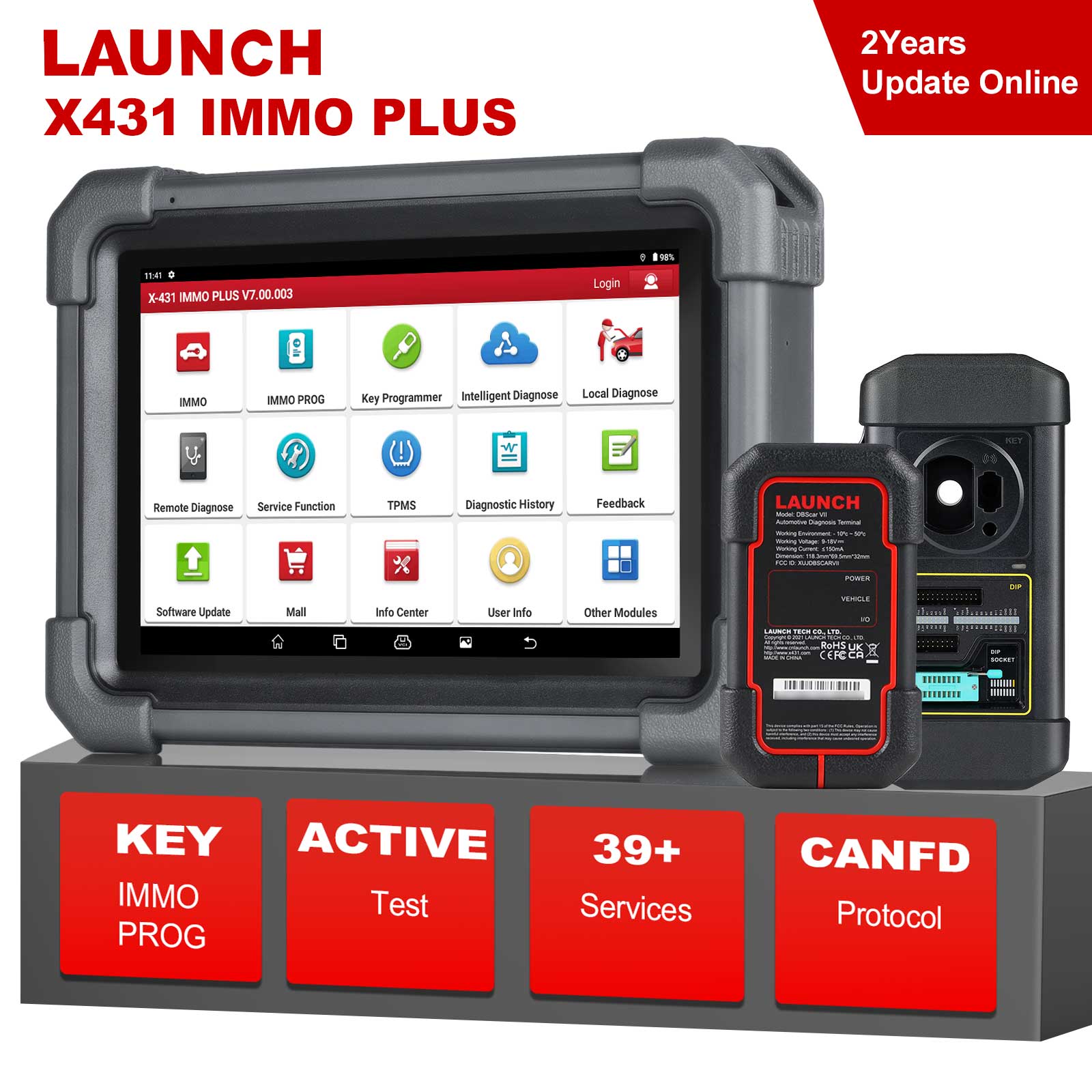 LAUNCH X431 IMMO PLUS + X-PROG3 Car Key Programmer | Full-System Scanner | ECU Coding | Bi-Directional | CAN FD & DoIP - ACARTOOL