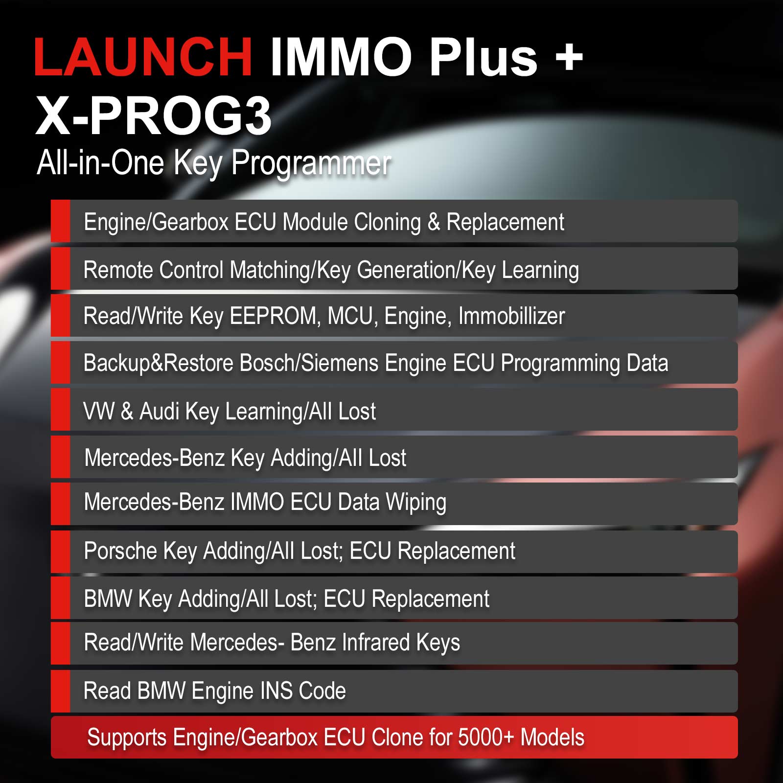 LAUNCH X431 IMMO PLUS + X-PROG3 Car Key Programmer | Full-System Scanner | ECU Coding | Bi-Directional | CAN FD & DoIP - ACARTOOL