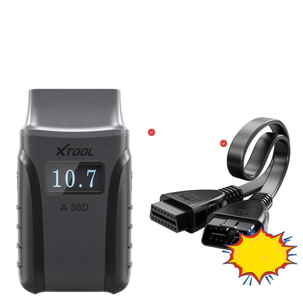 XTOOL A30D OBD2 Scanner – Full System Diagnostics, Bi-Directional Controls, 16+ Reset Functions, FCA & CAN FD Support, Lifetime Free Updates, Bluetooth for Android & iOS