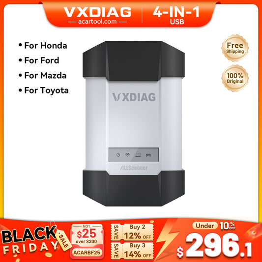VXDIAG VCX PLUS 4-in-1 OBD2 Scanner | Honda, Ford, Mazda, Toyota Diagnostic & Programming Tool