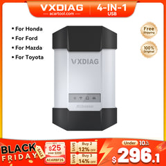 VXDIAG VCX PLUS 4-in-1 OBD2 Scanner | Honda, Ford, Mazda, Toyota Diagnostic & Programming Tool