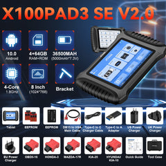 XTOOL X100PAD3 SE V2.0 | Professional Tool with Key Fob Programming & ECU Coding – 2 Years Free Updates