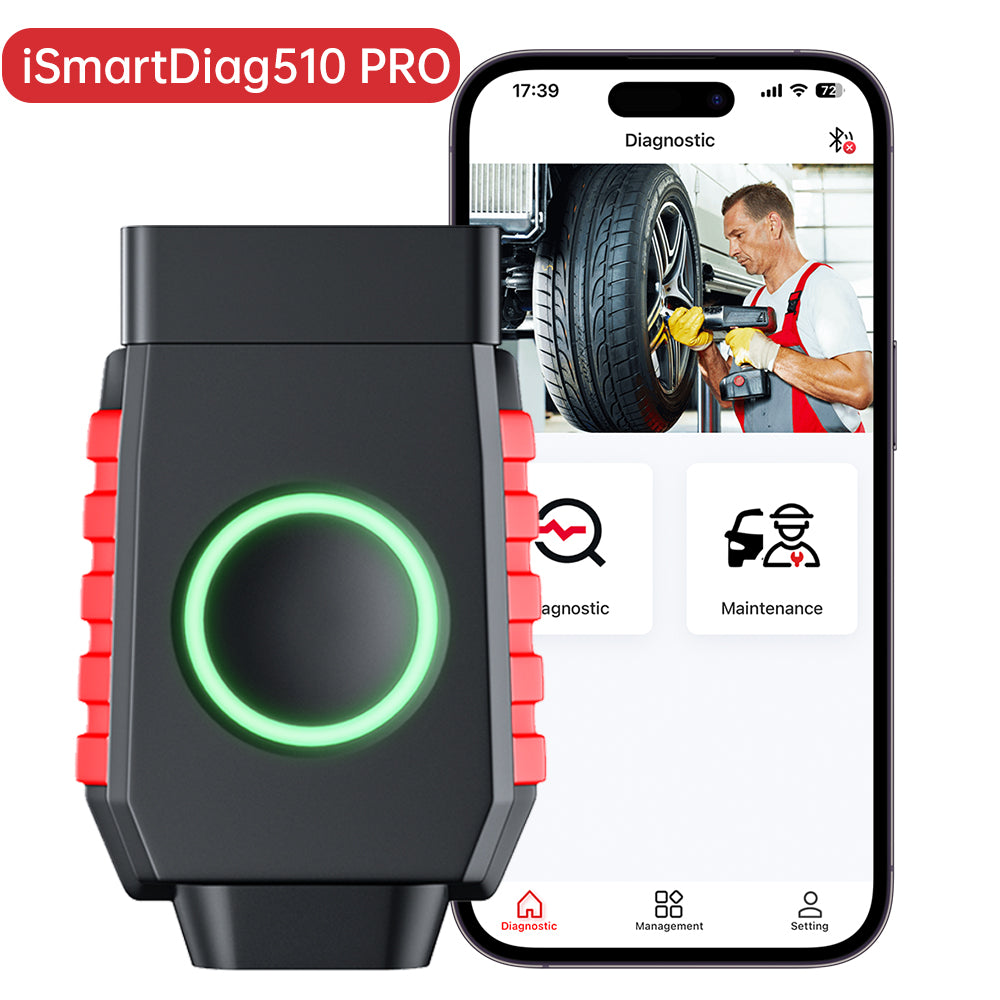 VIDENT iSmartDiag510Pro OBD2 Scanner – Full System Diagnostics, 28+ Resets, Bluetooth, CAN FD & DoIP, Lifetime Free Updates - ACARTOOL
