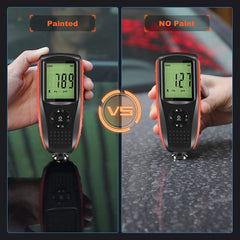 VDIAGTOOL VC200 Digital Paint Thickness Gauge | Car Body Coating Tester with Backlight, Fe/NFe Probe & Rechargeable Battery - ACARTOOL