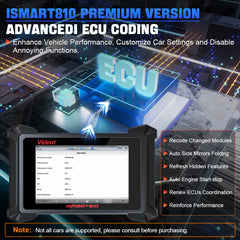VIDENT ISMART810 Premium | Advanced Diagnostic Tool with ECU Coding, IMMO, 40+ Functions & Intelligent Topology | 3 Years Free Updates.
