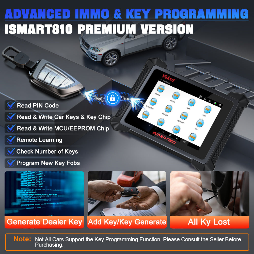 VIDENT ISMART810 Premium | Advanced Diagnostic Tool with ECU Coding, IMMO, 40+ Functions & Intelligent Topology | 3 Years Free Updates - ACARTOOL