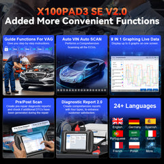 XTOOL X100PAD3 SE V2.0 | Professional Tool with Key Fob Programming & ECU Coding – 2 Years Free Updates