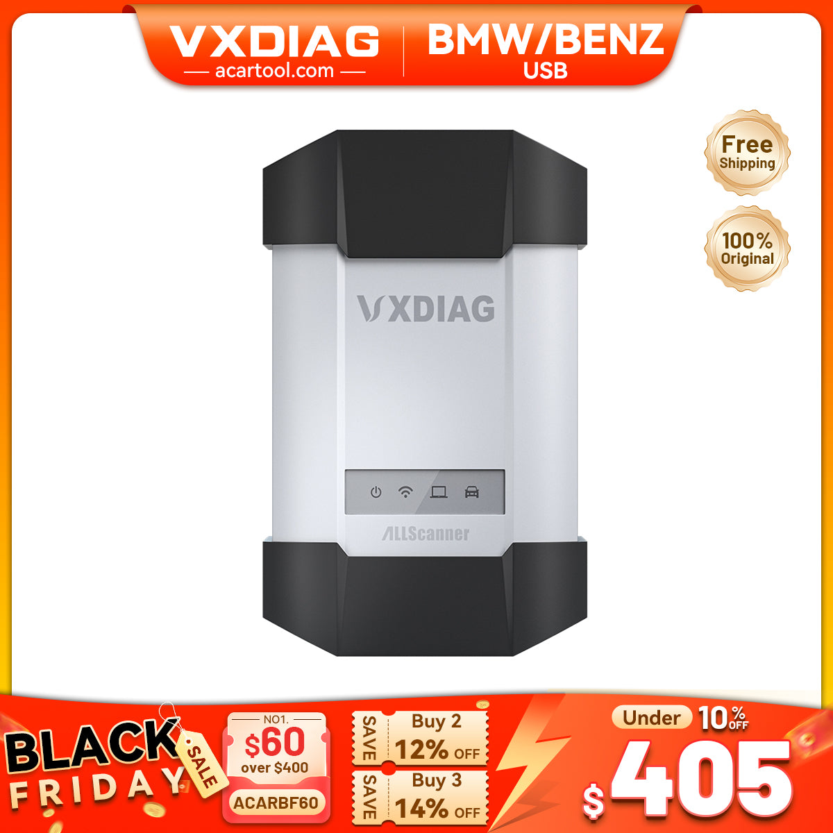 VXDIAG VCX PLUS for BMW & BENZ | DoIP Diagnostic & J2534 Programming Tool (2004-2025)