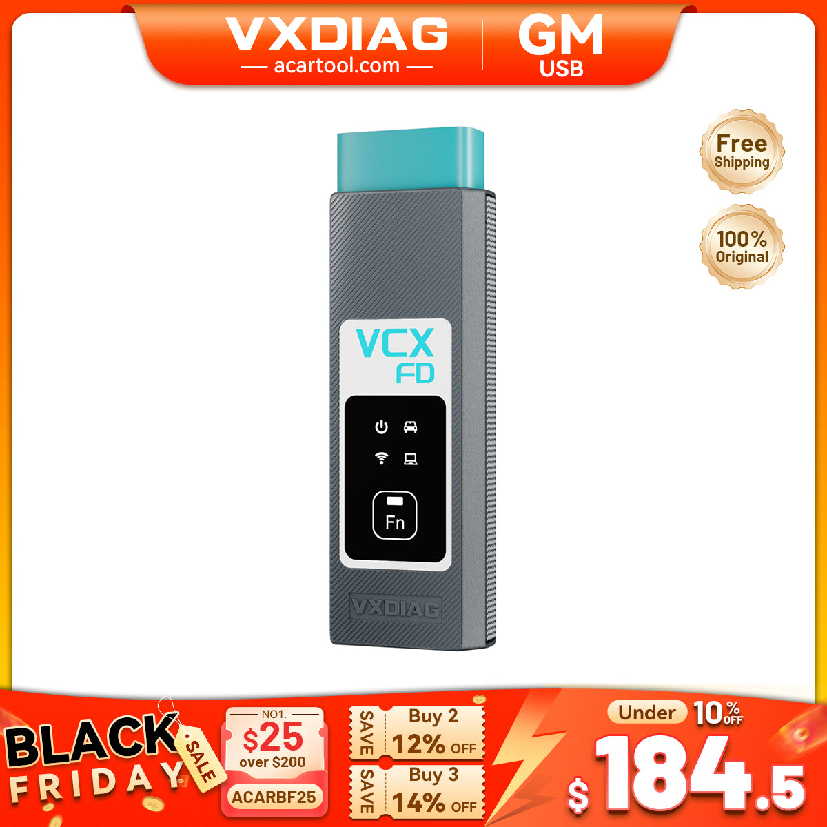 VXDIAG VCX FD for GM (2000–2025) | CAN FD & DoIP OBD2 Diagnostic and Programming Tool