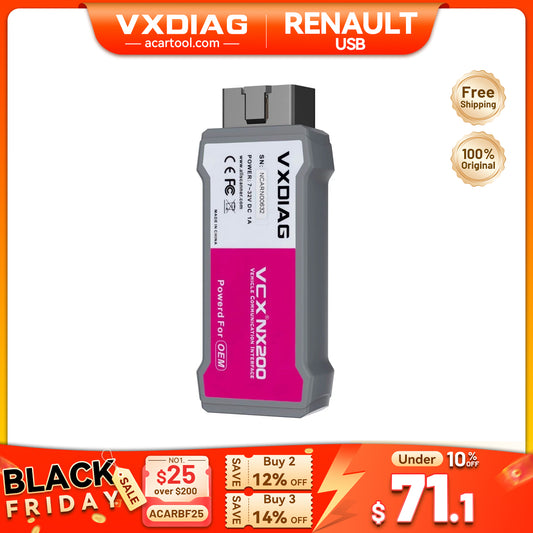 VXDIAG VCX NANO for Renault – USB | Full-System OBD2 Diagnostic & ECU Programming Tool (2006+)