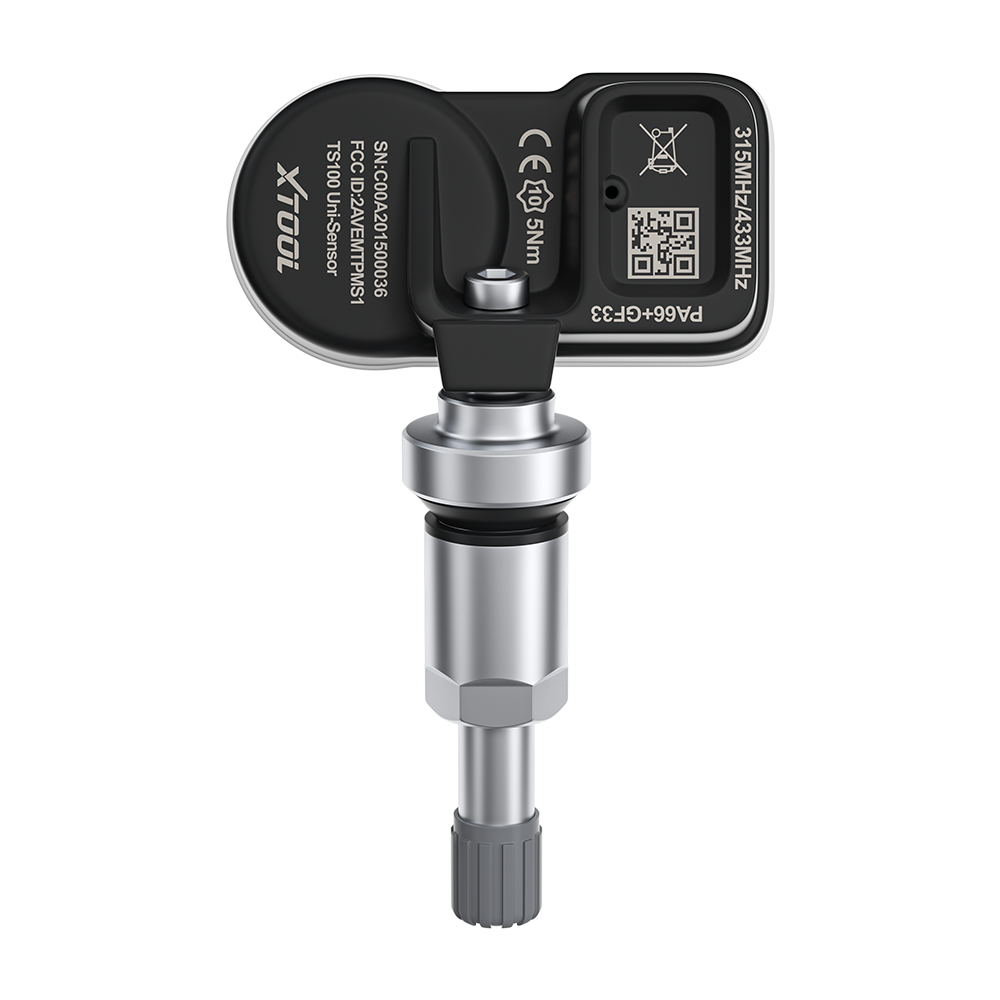 XTOOL TS100PRO 2-in-1 Programmable TPMS Sensor | Dual Frequency (315MHz & 433MHz), Adjustable Angle, OE-Level Performance.