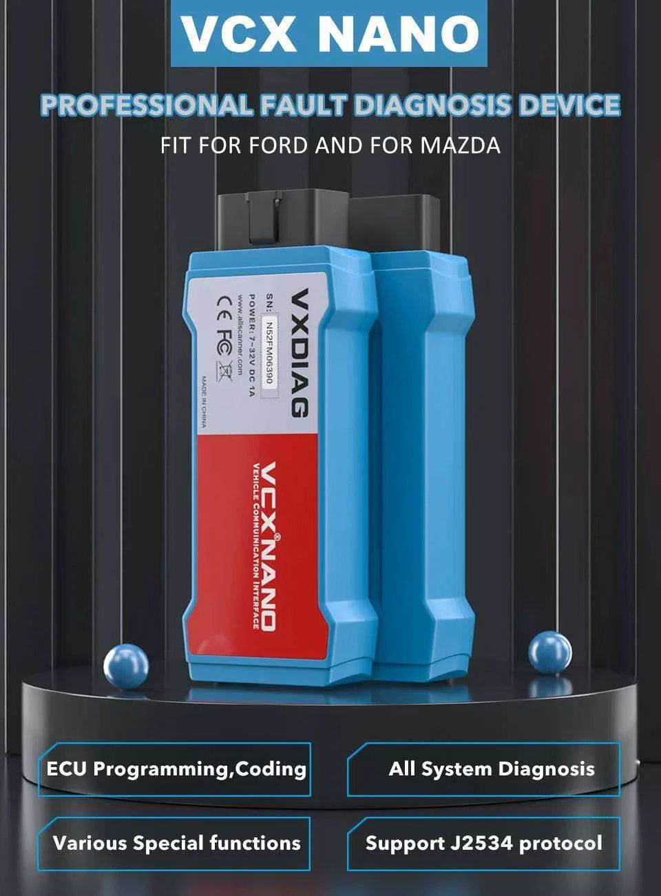 USB Version VXDIAG VCX NANO for Ford Mazda - VXDIAG Official Website