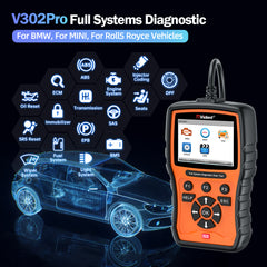 Vident V302 PRO Bi-Directional Full System Diagnostic Scanner for BMW – OBD2 Tool with Service Reset, Active Tests, and Lifetime Free Updates - ACARTOOL