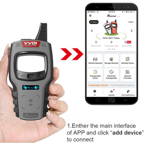 Xhorse VVDI Mini Key Tool – Global Version Remote Cloner & Transponder Programmer for Android/iOS (No ID48 Token) - ACARTOOL