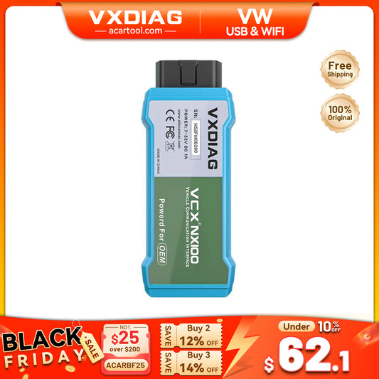 WIFI VXDIAG VCX NANO for VW | Audi/Skoda/Seat OBD2 Scanner (2001-2025)
