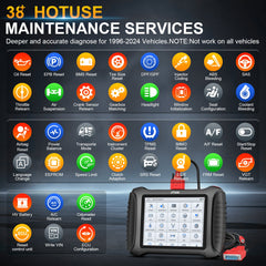 he X100 PAD3 V2.0 provides 38 hotuse maintenance services. It can offer deeper and accurate diagnoses for vehicles made between 1996 and 2024. However, it does not work on all vehicles