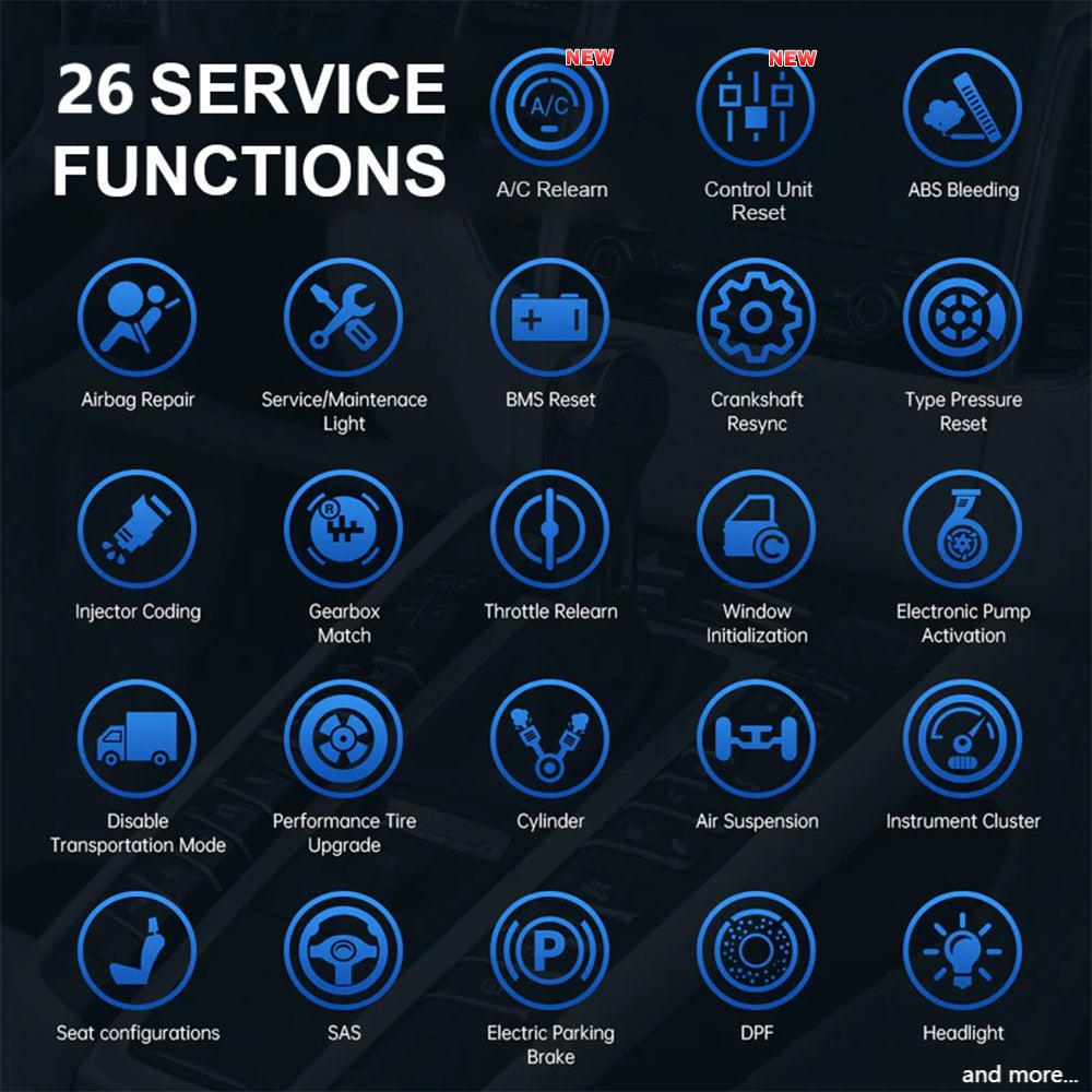 XTOOL A30M V2.0 OBD2 Scanner – Full System Diagnostics, Bi-Directional Control, 26+ Reset Functions, FCA AutoAuth, CAN FD, Lifetime Free Updates