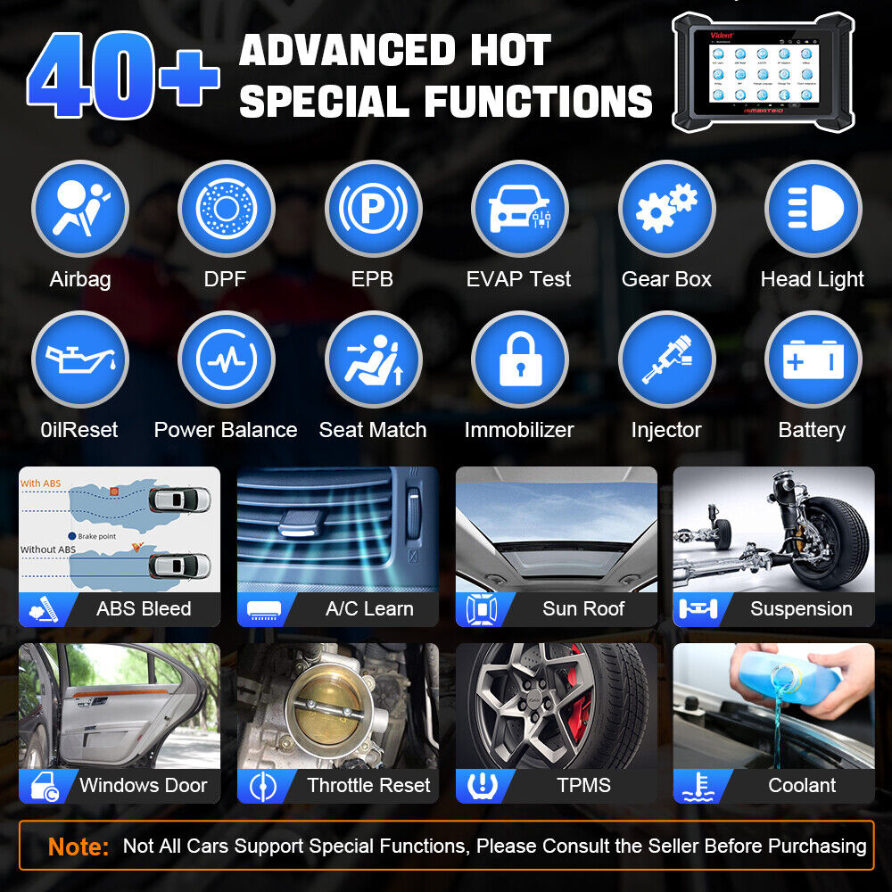 VIDENT iSmart810 OBD2 Diagnostic Tool with ECU Coding, Key Programming, 40+ Resets & Bi-Directional Control – 2025 Newest Automotive Scanner - ACARTOOL