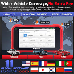 LAUNCH CRP123E V2.0 2025 Elite OBD2 Scanner – 4 Systems Diagnostics, 7 Resets, FCA AutoAuth, Battery Test, Full OBDII Modes, WiFi Lifetime Update.