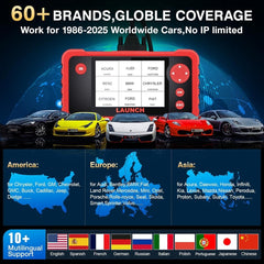 LAUNCH CRP123 V2.0 Elite OBD2 Scanner – 4 Systems Diagnostic Tool with Oil/Throttle/SAS Reset, Live Data & Lifetime Updates – 2025 New Version.