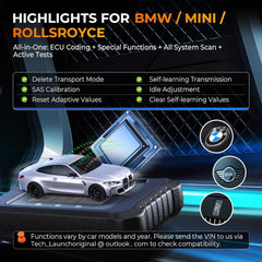 2025 LAUNCH X431 Creader Elite 2.0 BBA | OBD2 Scanner for BMW, Mercedes, Audi Series + Lifetime Free Updates